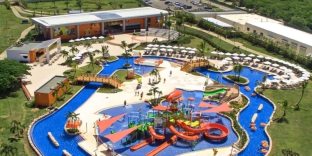 An aerial view of a water park AI-generated content may be incorrect.